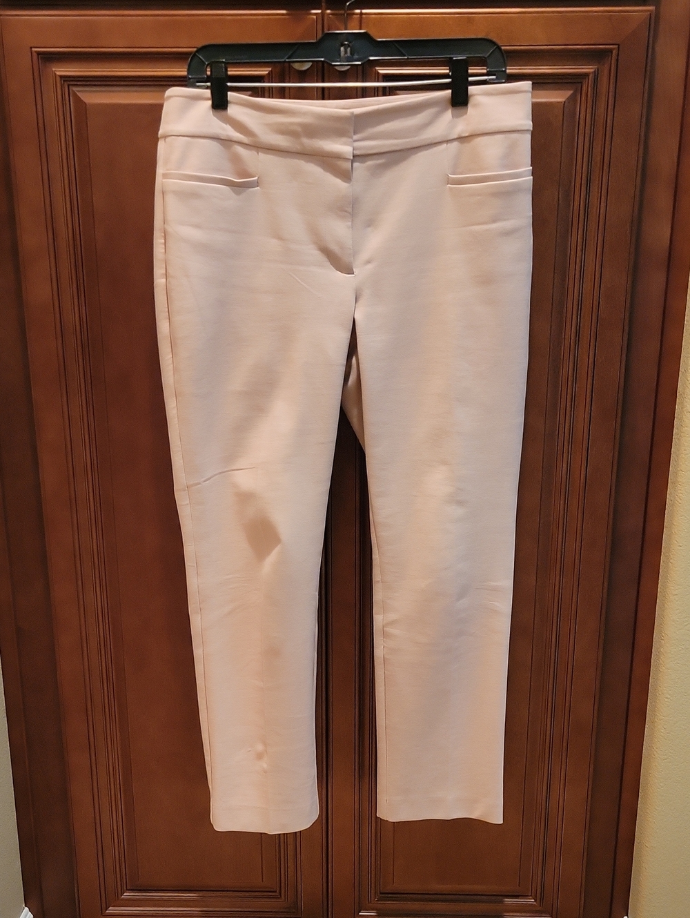 Ann Taylor Factory Cropped Slim Pants in Blush Pink